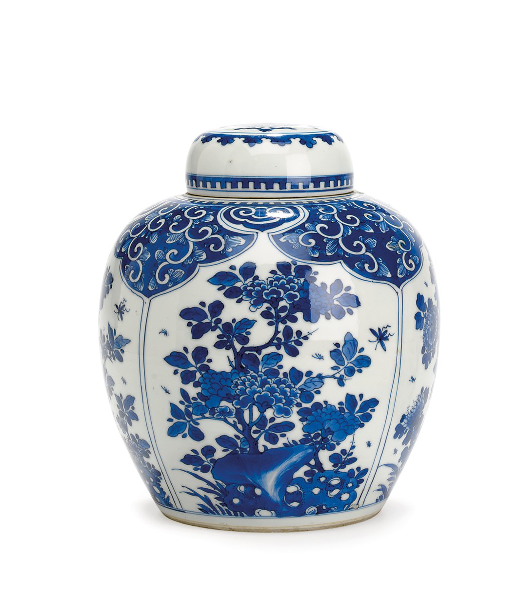 Inkivääripurkki ja kansi, Kangxi-kausi, 1661-1722 tekijältä Qing Dynasty Chinese School