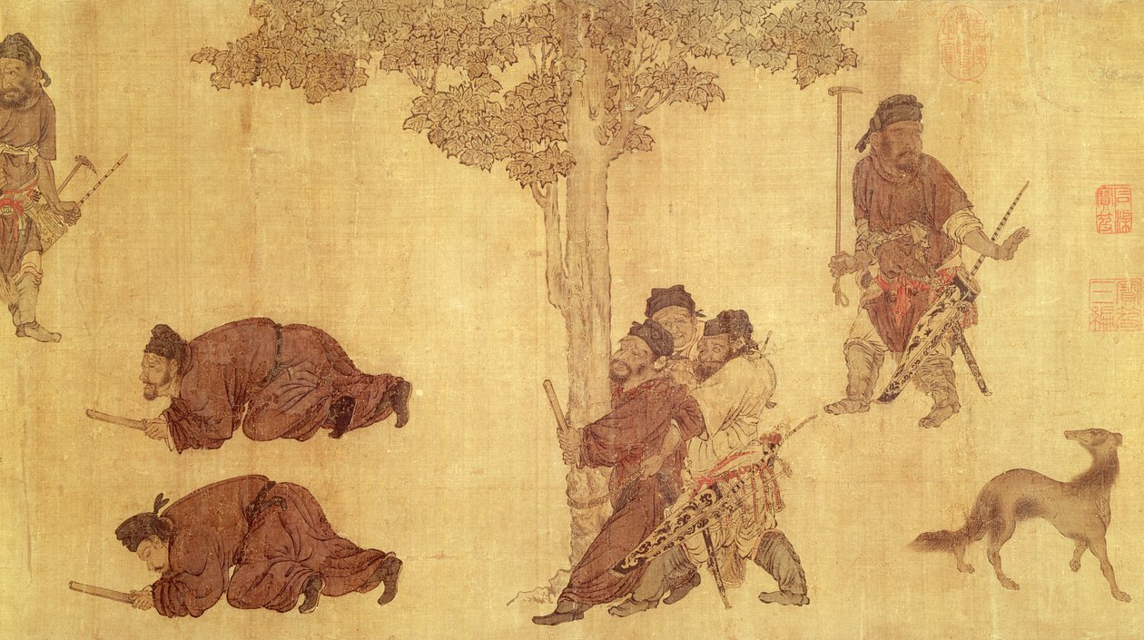 Metsästyskohtaus tekijältä Qing Dynasty Chinese School