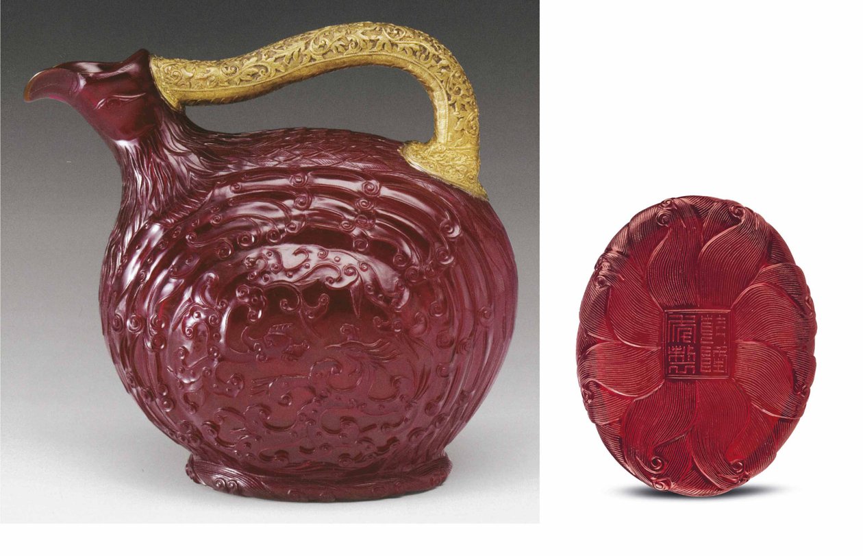 Keisarillinen lintumainen ewer tekijältä Qing Dynasty Chinese School