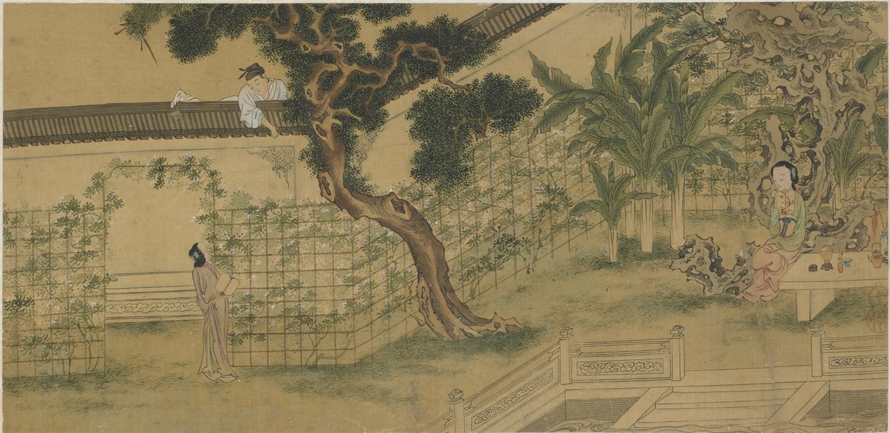 Kohtauksia Läntisen siiven tarinasta, 1700-1800-luku tekijältä Qing Dynasty Chinese School