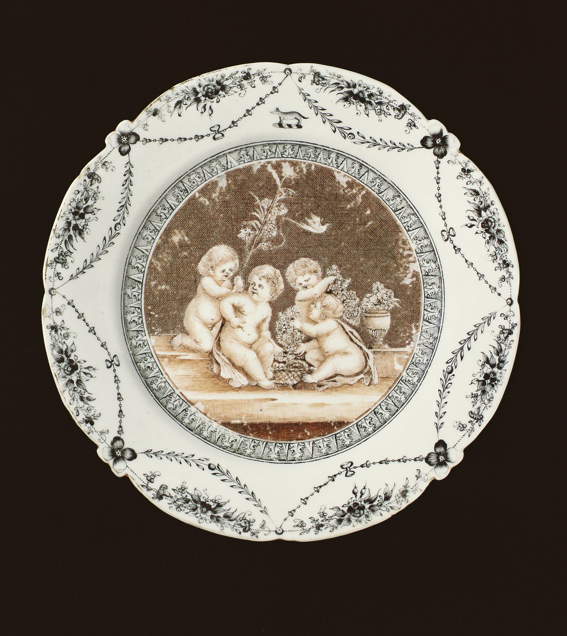 Sivulautanen, Qianlong-kausi, n. 1782 (posliini) tekijältä Qing Dynasty Chinese School