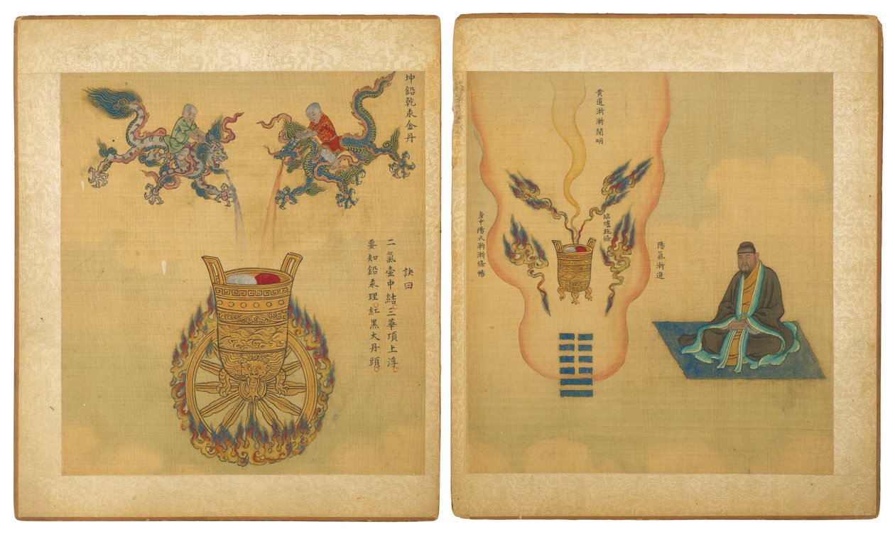 Taolainen alkemia tekijältä Qing Dynasty Chinese School
