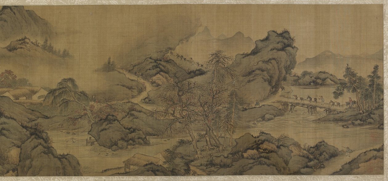 Matkustaminen vuorilla ja puroissa tekijältä Qing Dynasty Chinese School