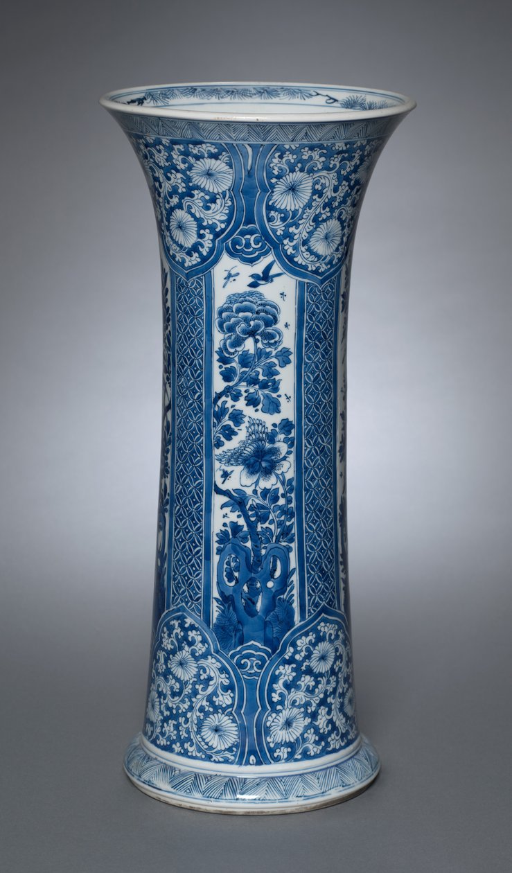 Maljakko kannen kanssa tekijältä Qing Dynasty Chinese School