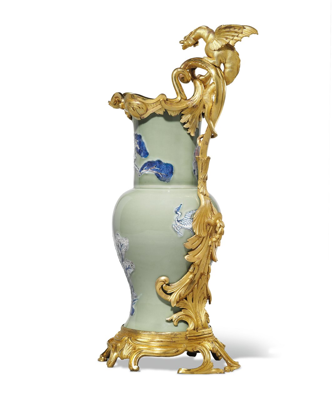 Yksi Ludvig XV:n kauhuparista, posliini 1662-1722, telineet n. 1745-49 tekijältä Qing Dynasty   Kangxi Period Chinese