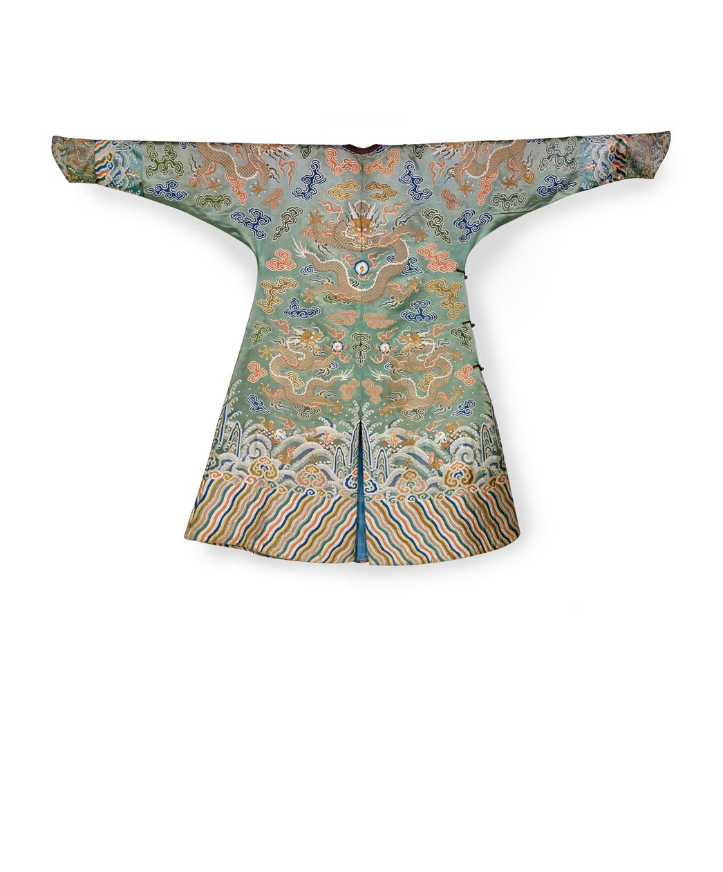 Celadon-silkkihovimekko keisarilliselle prinsessalle, Jifu, Kiina (silkki) tekijältä Qing Dynasty Chinese School