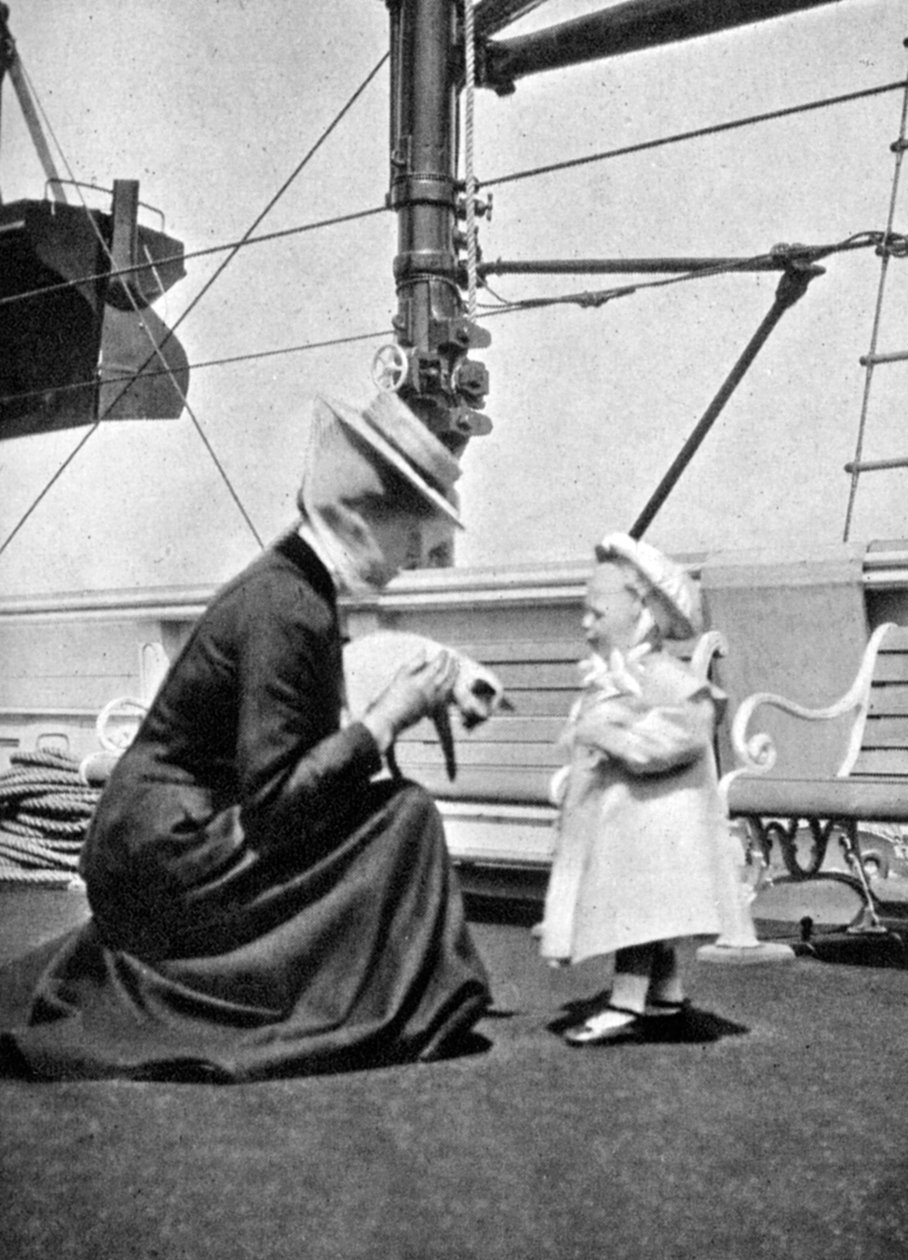 Prinsessa Victoria 1868-1935 Norjan prinssi Olavin kanssa 1903-1991, 1908. tekijältä Queen Alexandra
