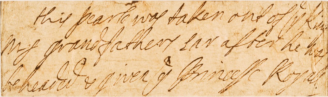 Käsikirjoitus (muste paperille) tekijältä Queen Mary II of England