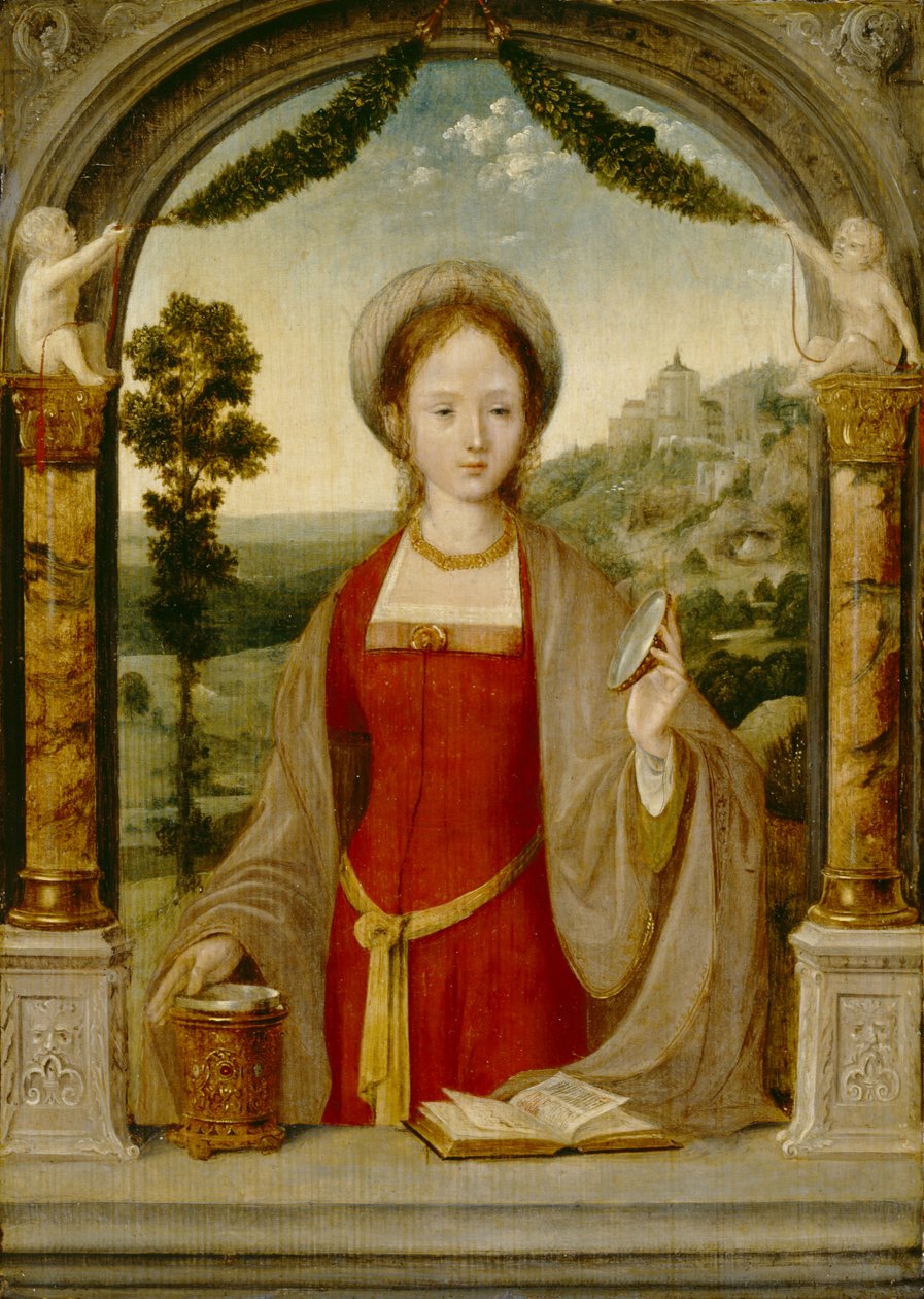Maria Magdaleena (öljy tammipaneelille) tekijältä Quentin Massys or Metsys