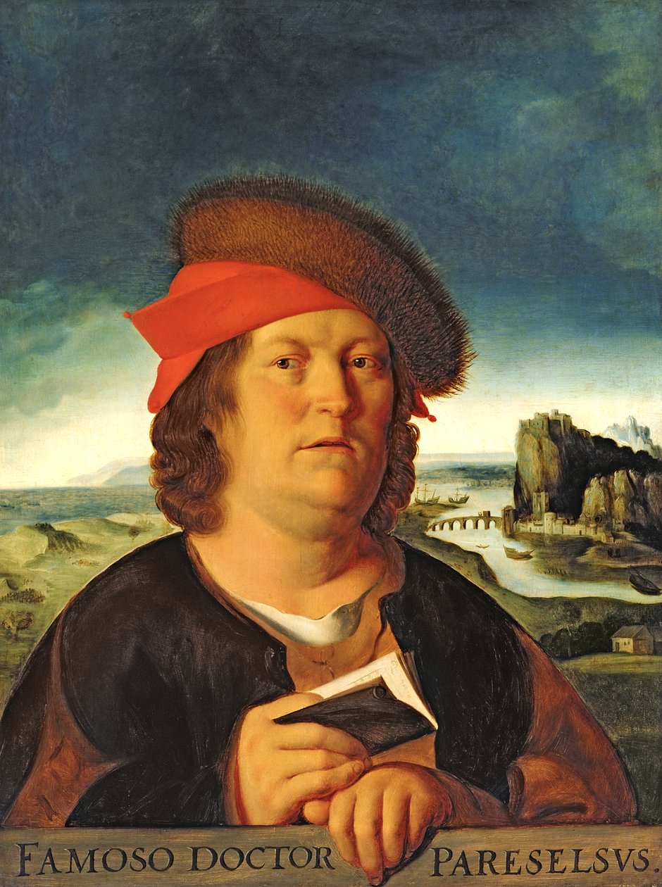 Muotokuvan oletetaan olevan Paracelsus (1493-1541) tekijältä Quentin Massys or Metsys