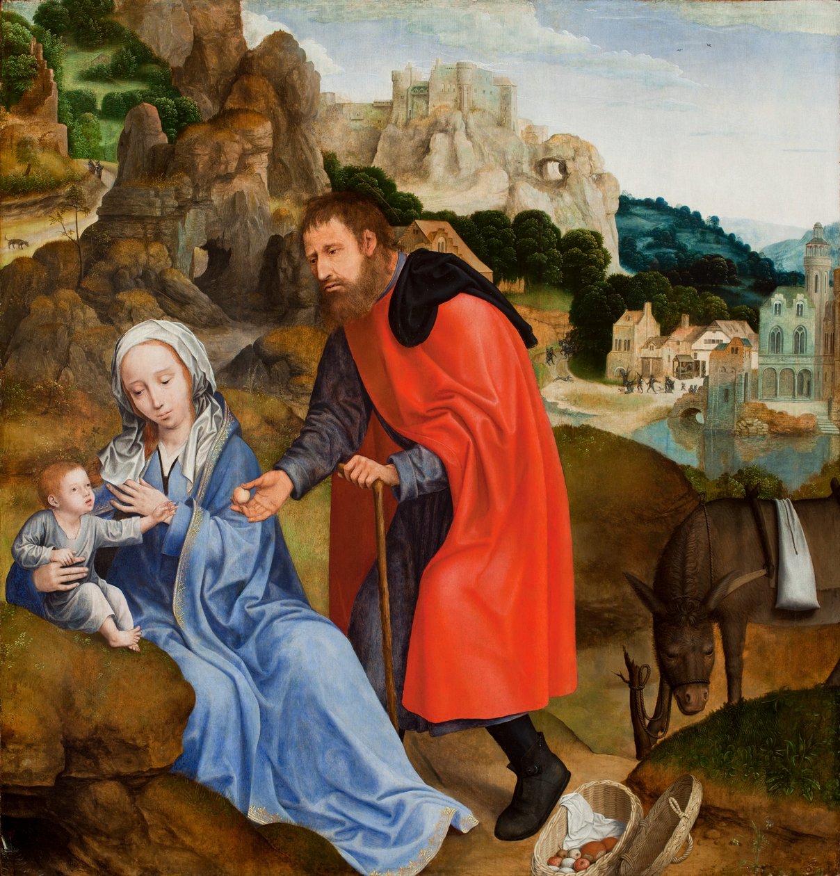 The Rest on the Flight to Egypt, n. 1509-13 tekijältä Quentin Massys or Metsys