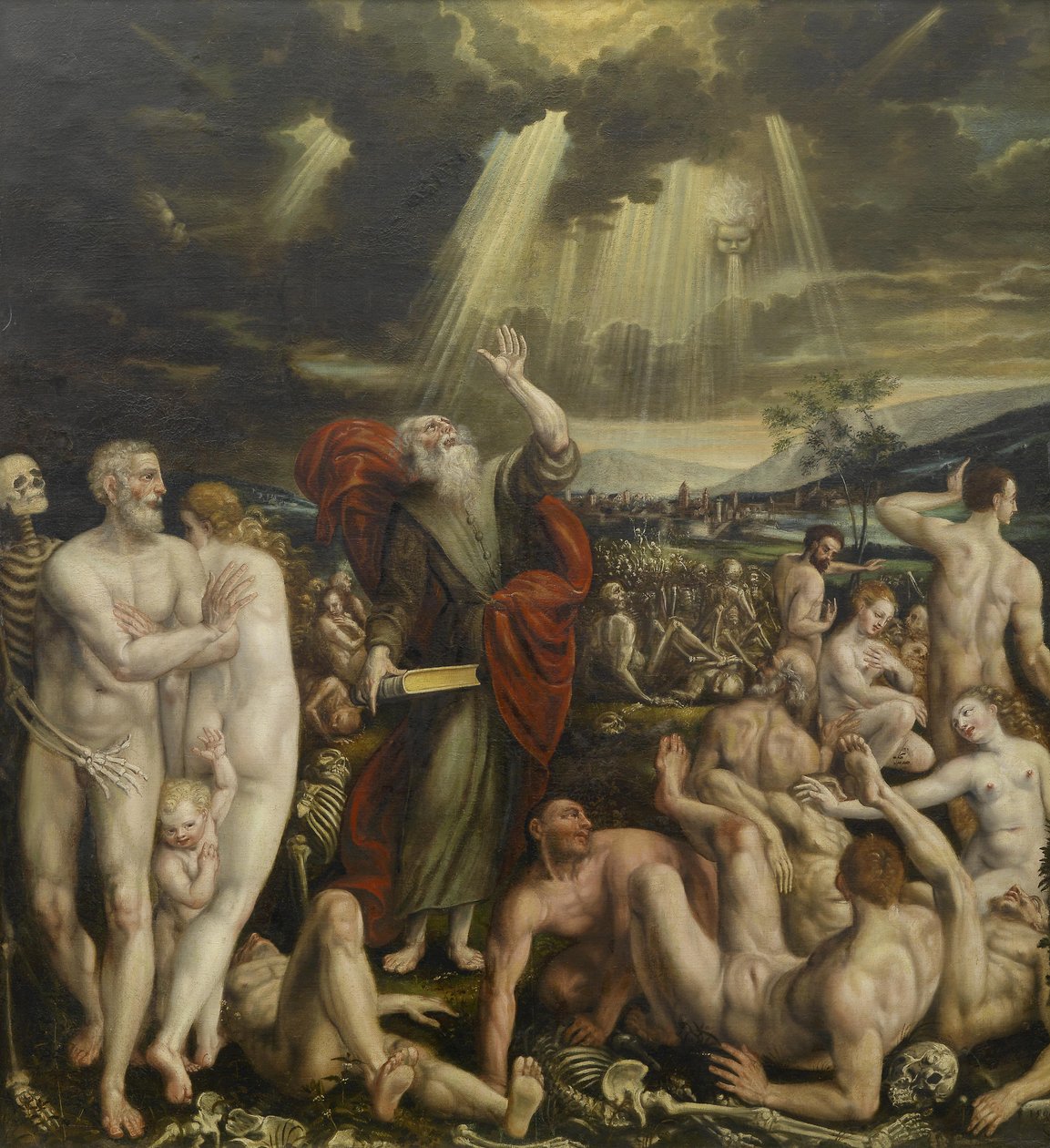 Die Vision des Propheten Ezechiels von der Auferstehung der Toten tekijältä Quentin Metsys the Younger