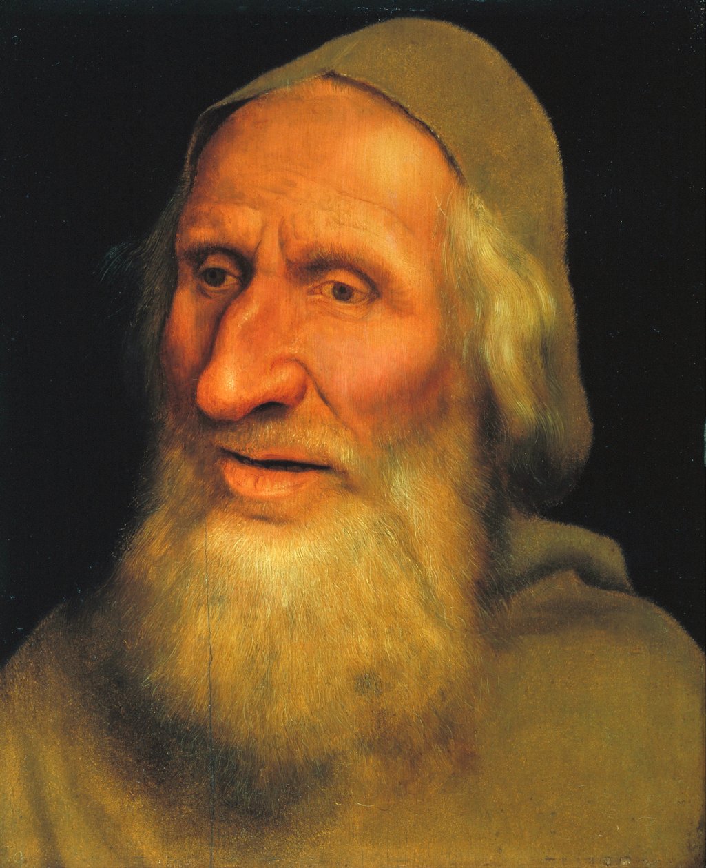 Vanhan miehen pää, n. 1525 (öljy paneelille) tekijältä Quentin Massys or Metsys