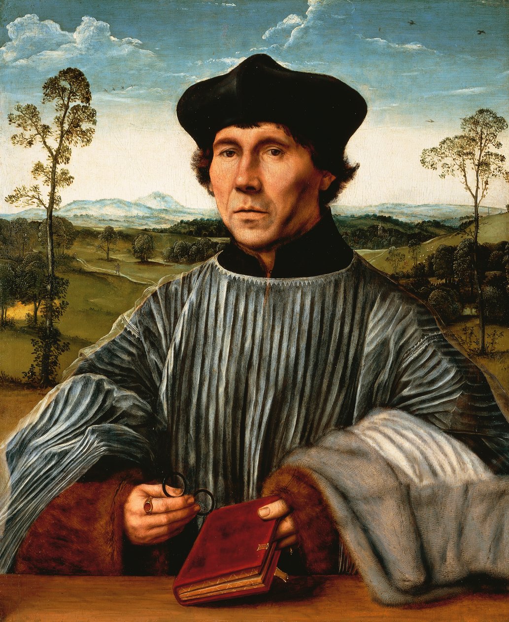 Kanonin muotokuva, Quinten Matsys (1466-1530), öljy kankaalle tekijältä Quentin Metsys
