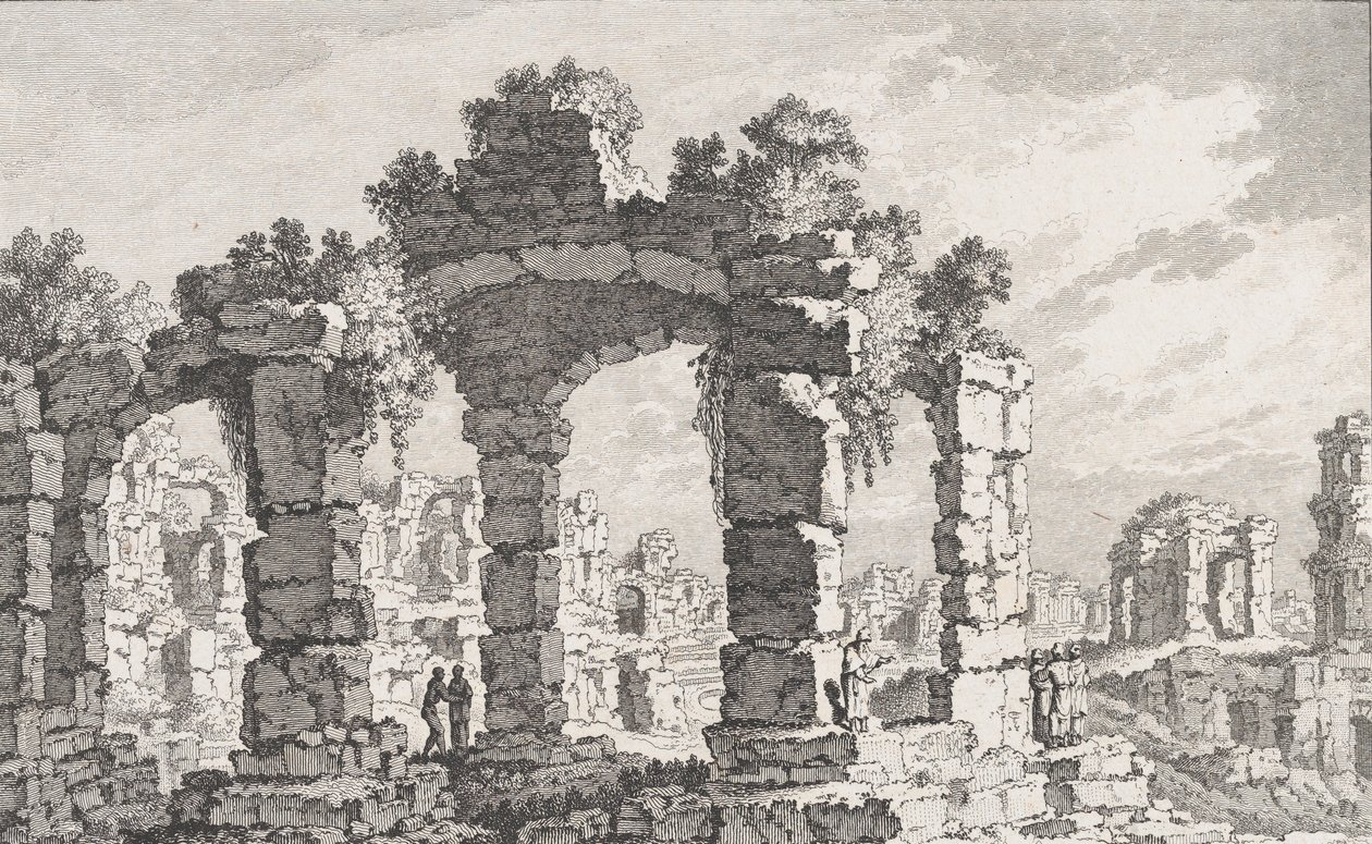 Ruines de Cumes, 1700-luku. tekijältä Quentin Pierre Chedel