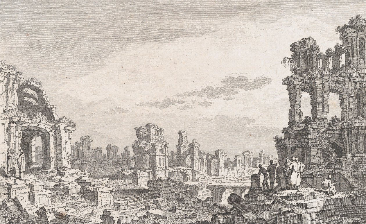 Ruines de Cumes, 1700-luku. tekijältä Quentin Pierre Chedel