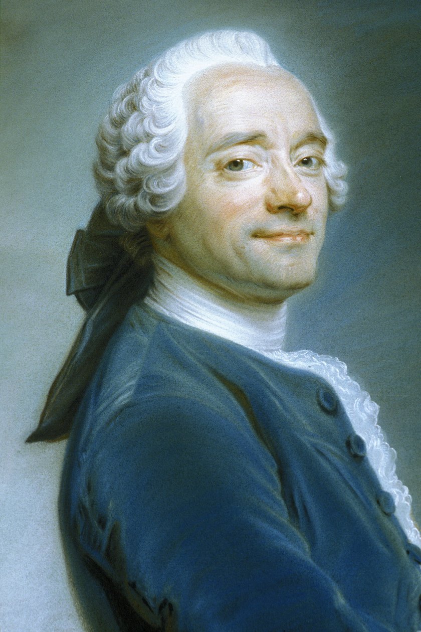 Quentin Latour (1704-1788) - omakuva röyhelöpitsissä, noin 1751 (pastelli) tekijältä Quentin de la Latour