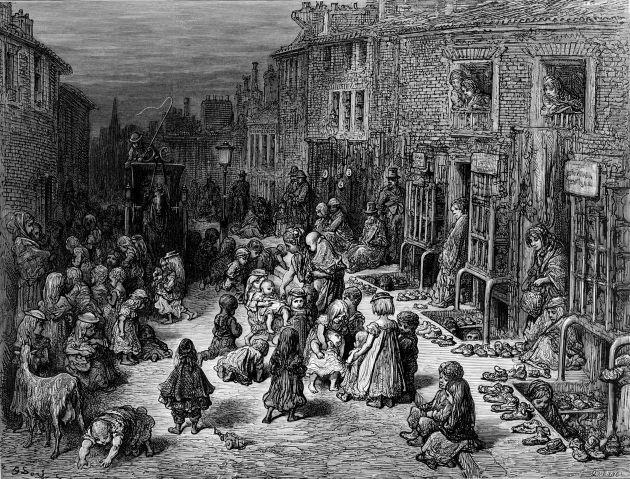 "Dudley Street, Seven Dials", 1872. tekijältä Quesnel