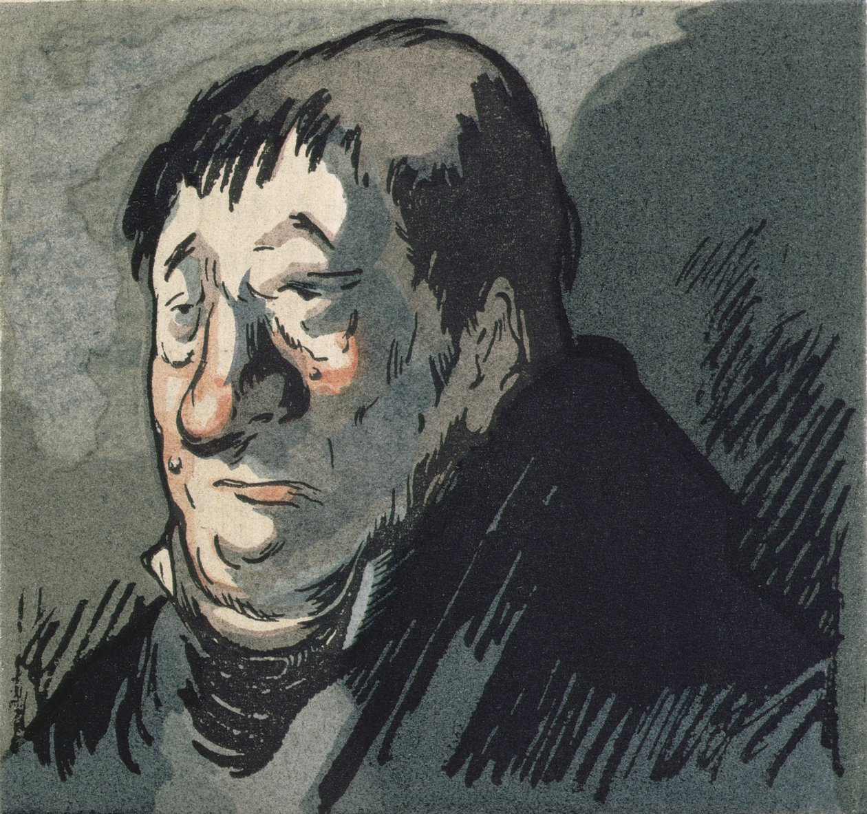 "Le Pere Goriot", kuvitus Honore de Balzacin (1799-1851) romaanille, julkaissut Rene Kieffer Pariisissa vuonna 1922 tekijältä Quint