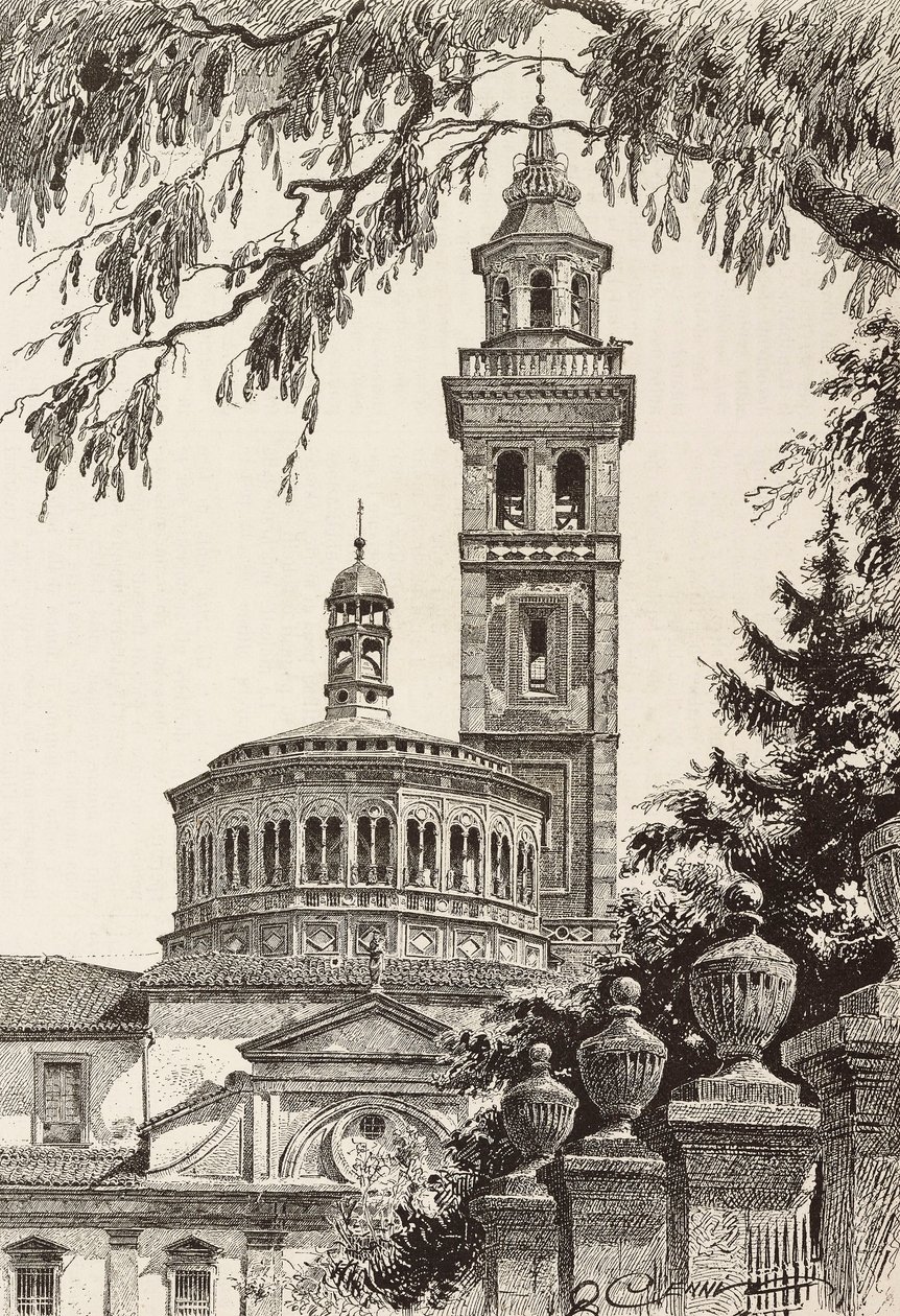 Beata Vergine dei Miracoli Sanctuary, Saronno, Italia, kaiverrus Quinto Cennin piirroksesta, L