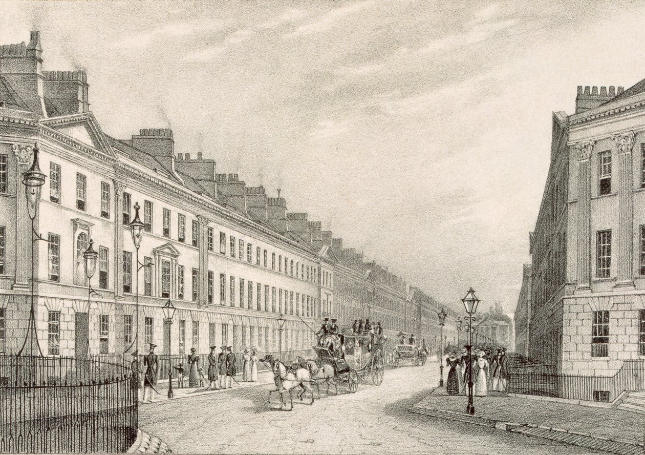 Great Pulteney Street, Bath, noin 1883 tekijältä R. Woodroffe