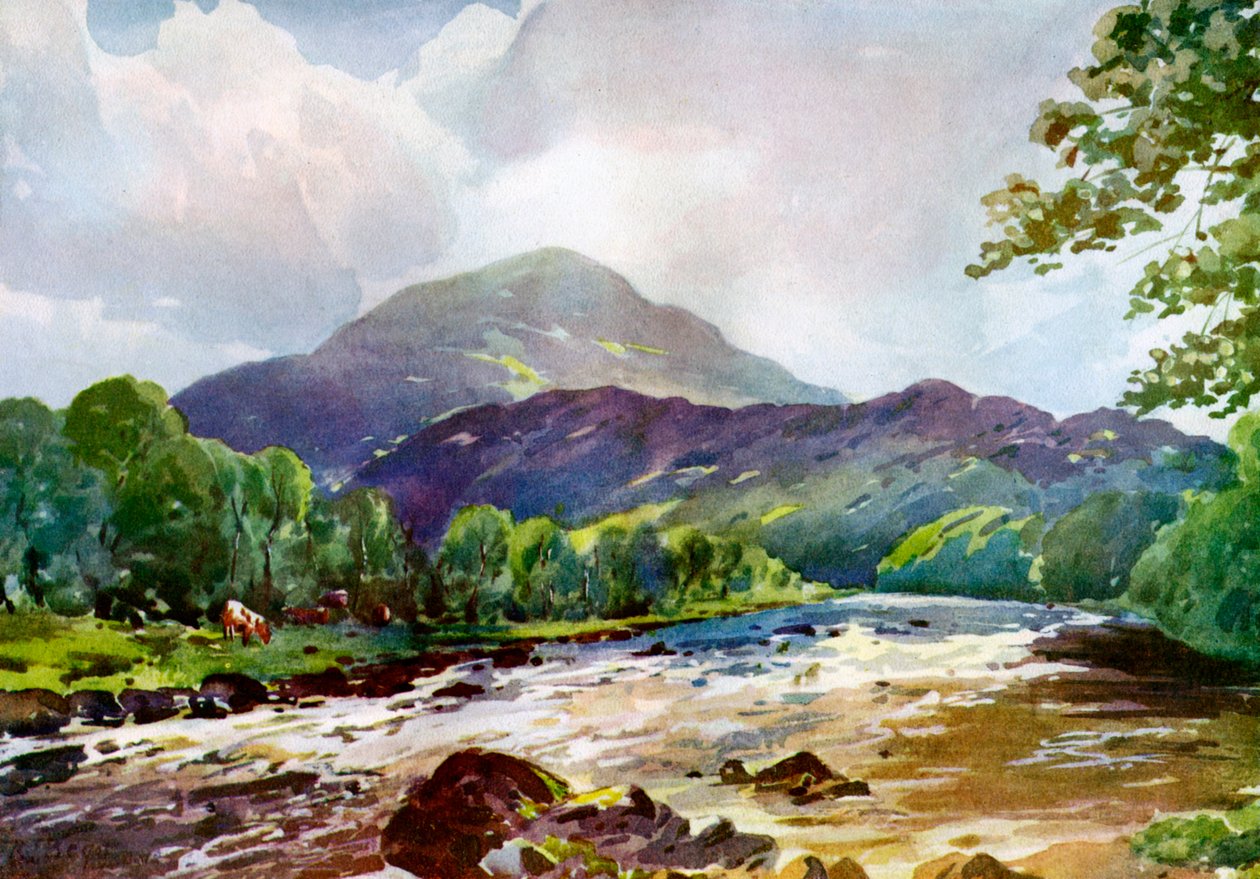 Teithillä lähellä Callanderia, Perthshiressä, 1924-1926 tekijältä RJ Begg