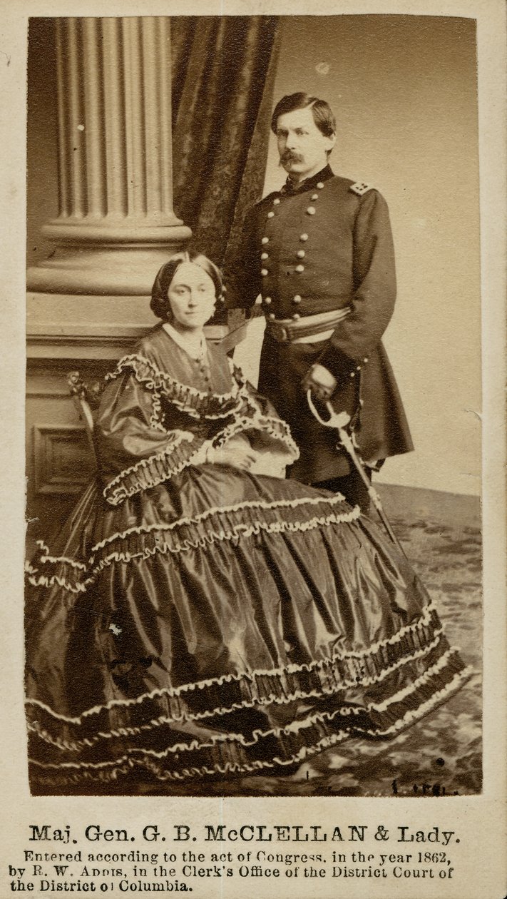 George B. McClellan, kenraalimajuri (unioni), ja Ellen Mary Marcy tekijältä R.W. Addis