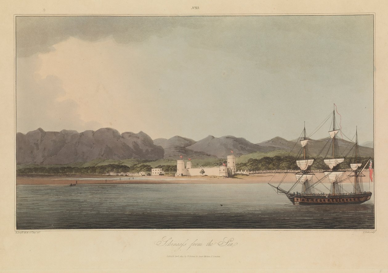 Kuusitoista näkymää Plaves Persian Gulfin joukoissa Arabian merirosvojen vastaisia joukkoja vastaan tekijältä R. (after) Temple
