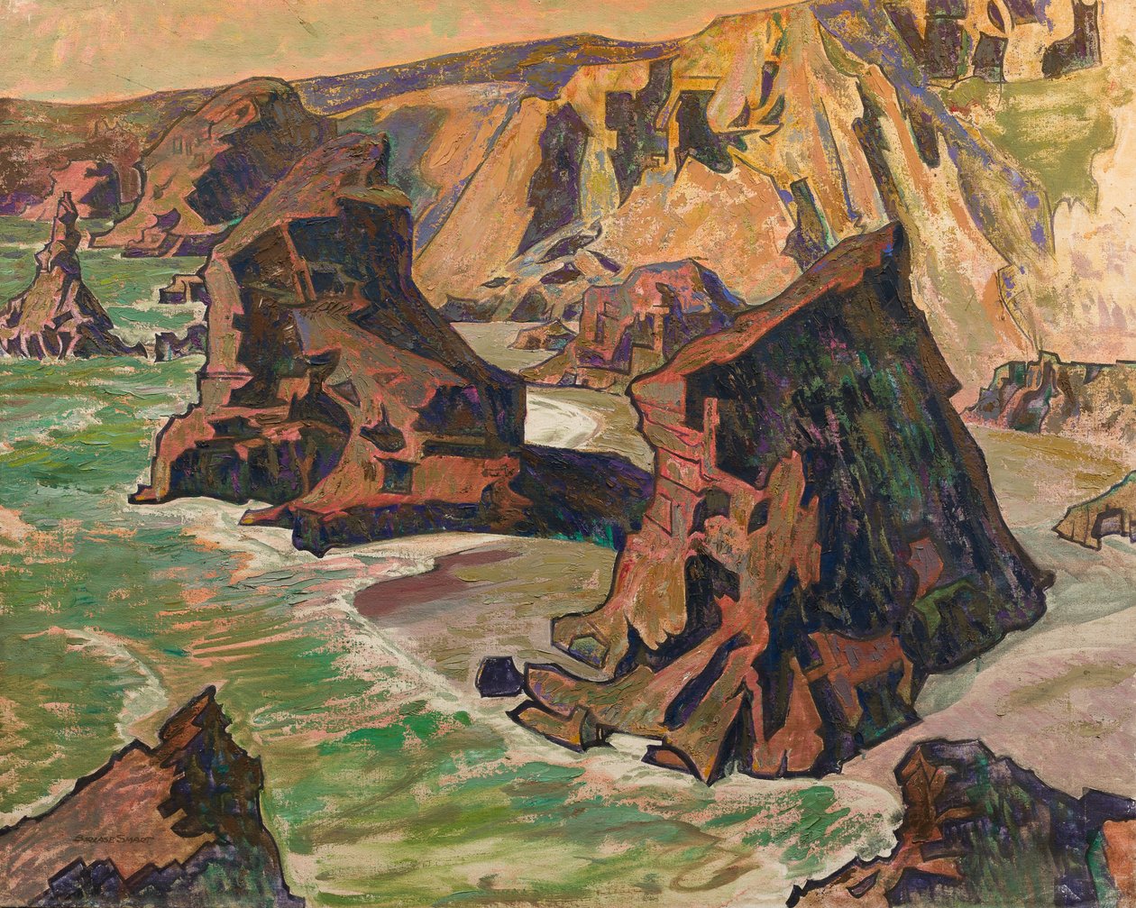 Kynance Cove (öljy kankaalle) tekijältä R. Borlase Smart