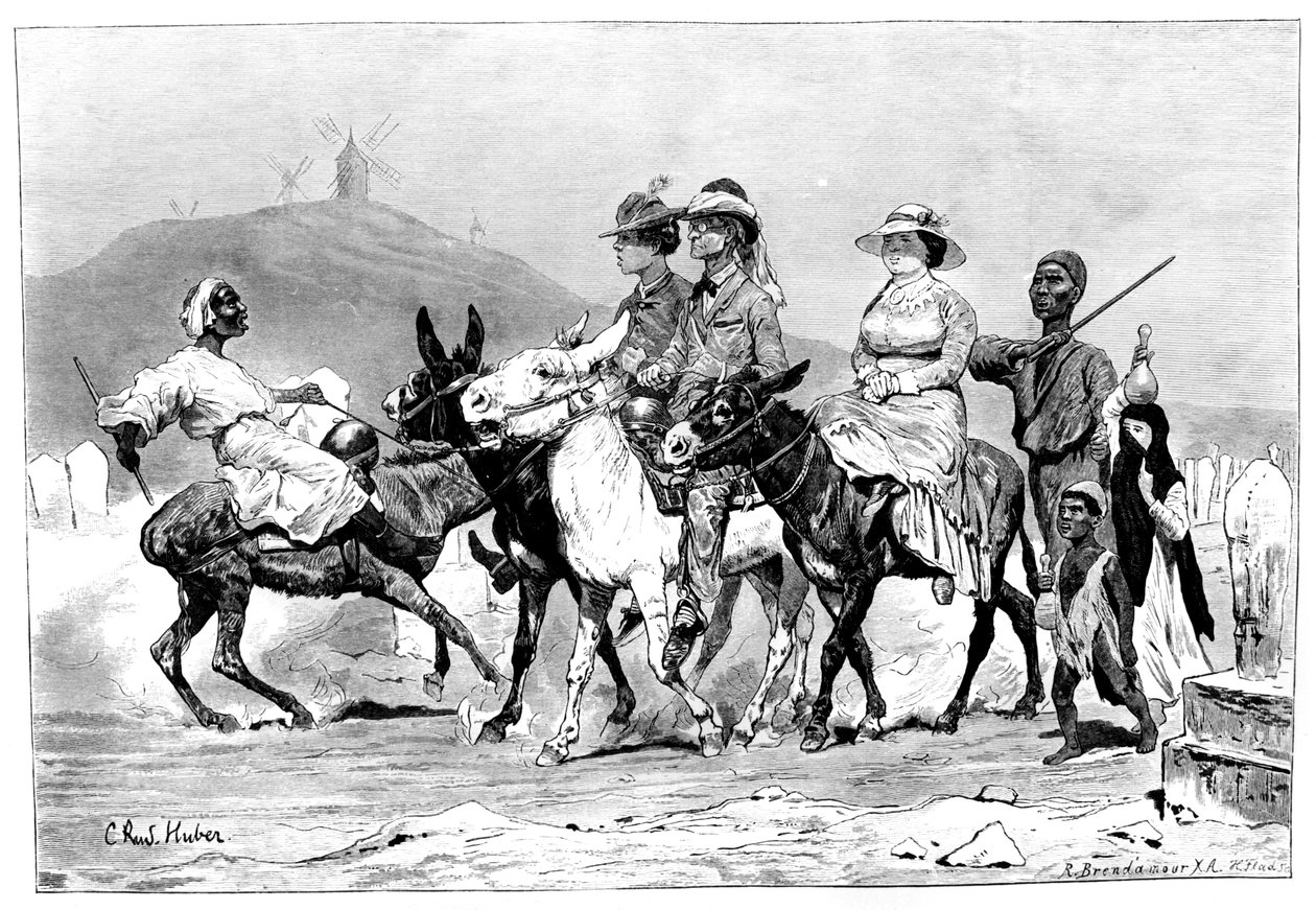 A Band of Tourists, Egypti, 1881 tekijältä R. Brandamour
