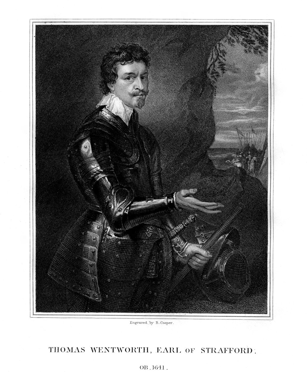 Thomas Wentworth, 1. Earl of Strafford, Englannin valtiomies, 1823. tekijältä R. Cooper