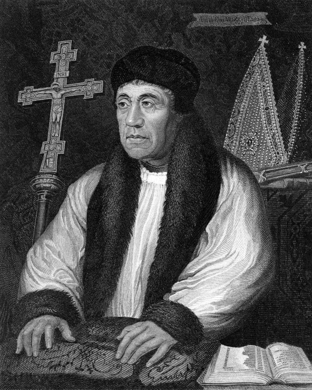 William Warham 1450-1532, Canterburyn arkkipiispa, 1824. tekijältä R. Cooper