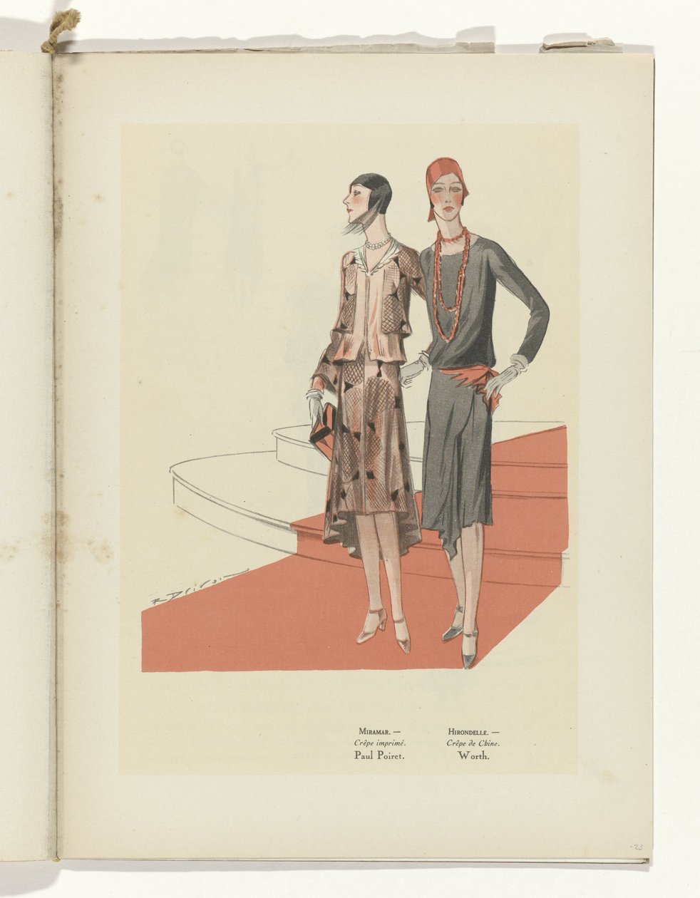 Taide - Maku - Kauneus, Esitteet naisellisesta eleganssista, maaliskuu 1929, nro 103, 9. vuosi, s. 23 tekijältä R. Drivon