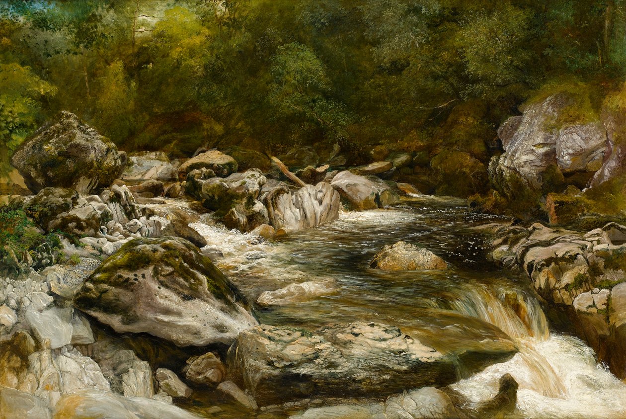 Vesiputous Conwy-joella, Pohjois-Walesissa tekijältä R. Haddon