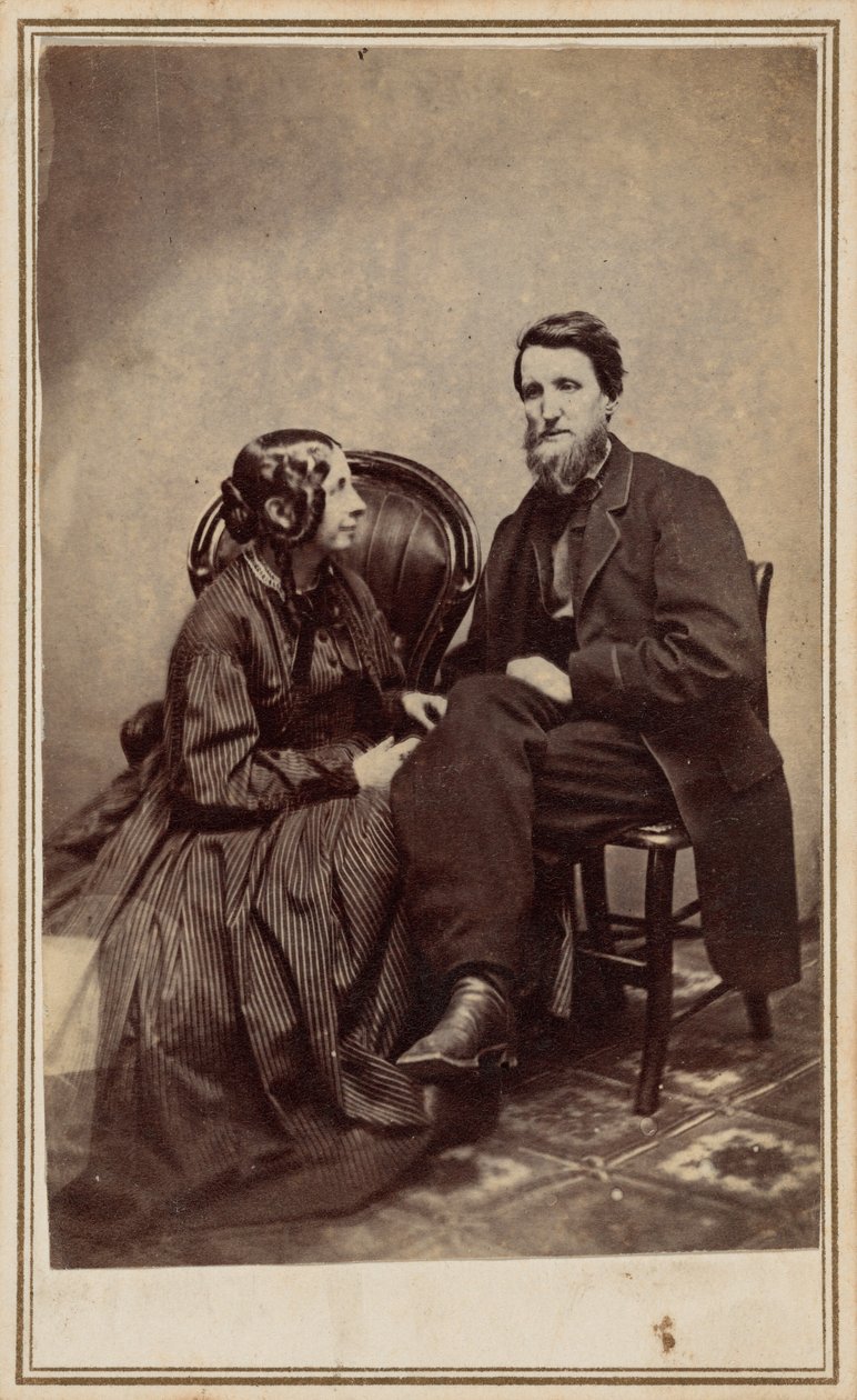 Miehen ja naisen muotokuva,c. 1863 (kuva) tekijältä R. Mrs. Geer