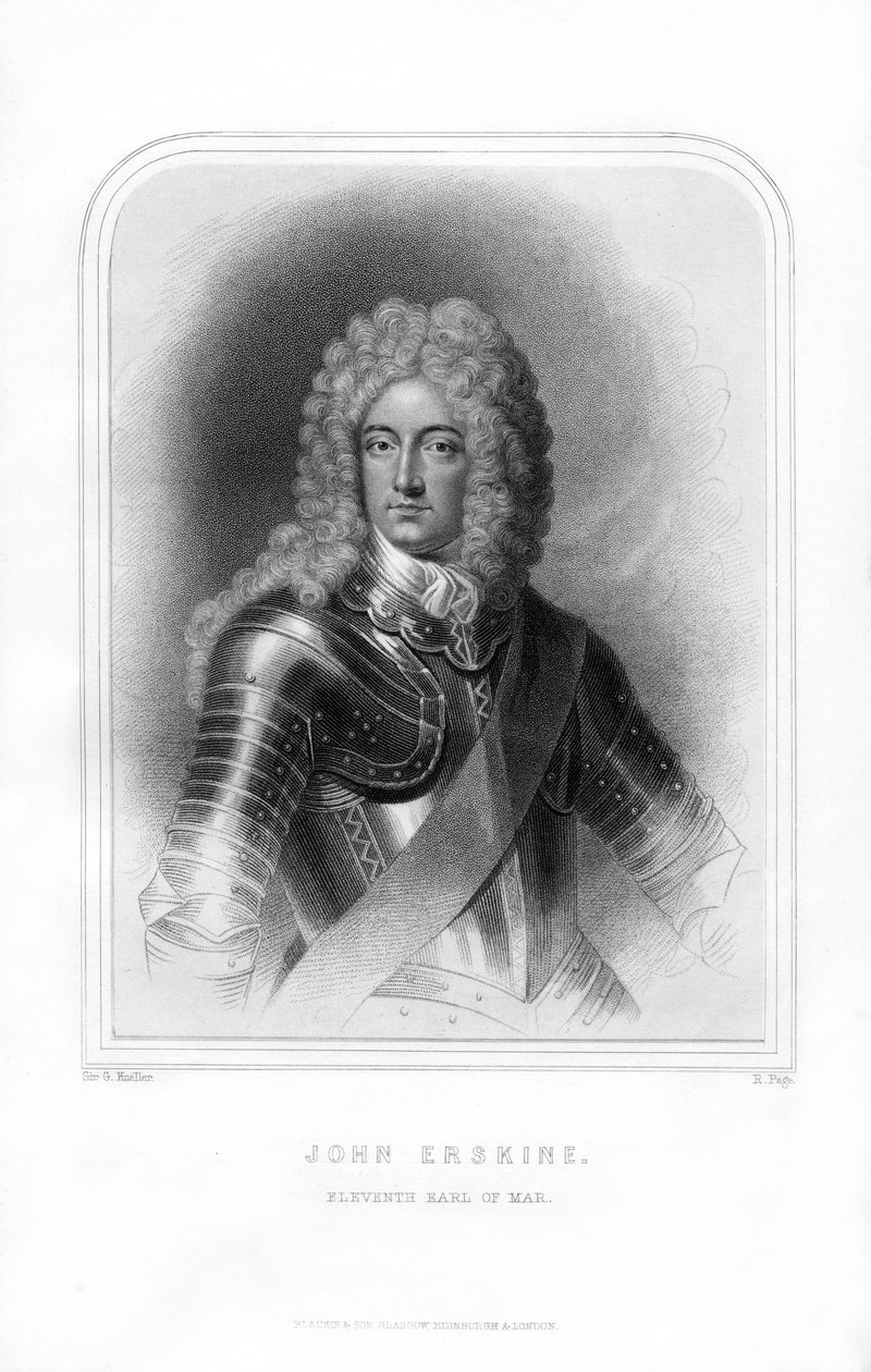 John Erskine, Earl of Mari, skotlantilainen aatelismies ja jakobiittien johtaja, 1870. tekijältä R. Page