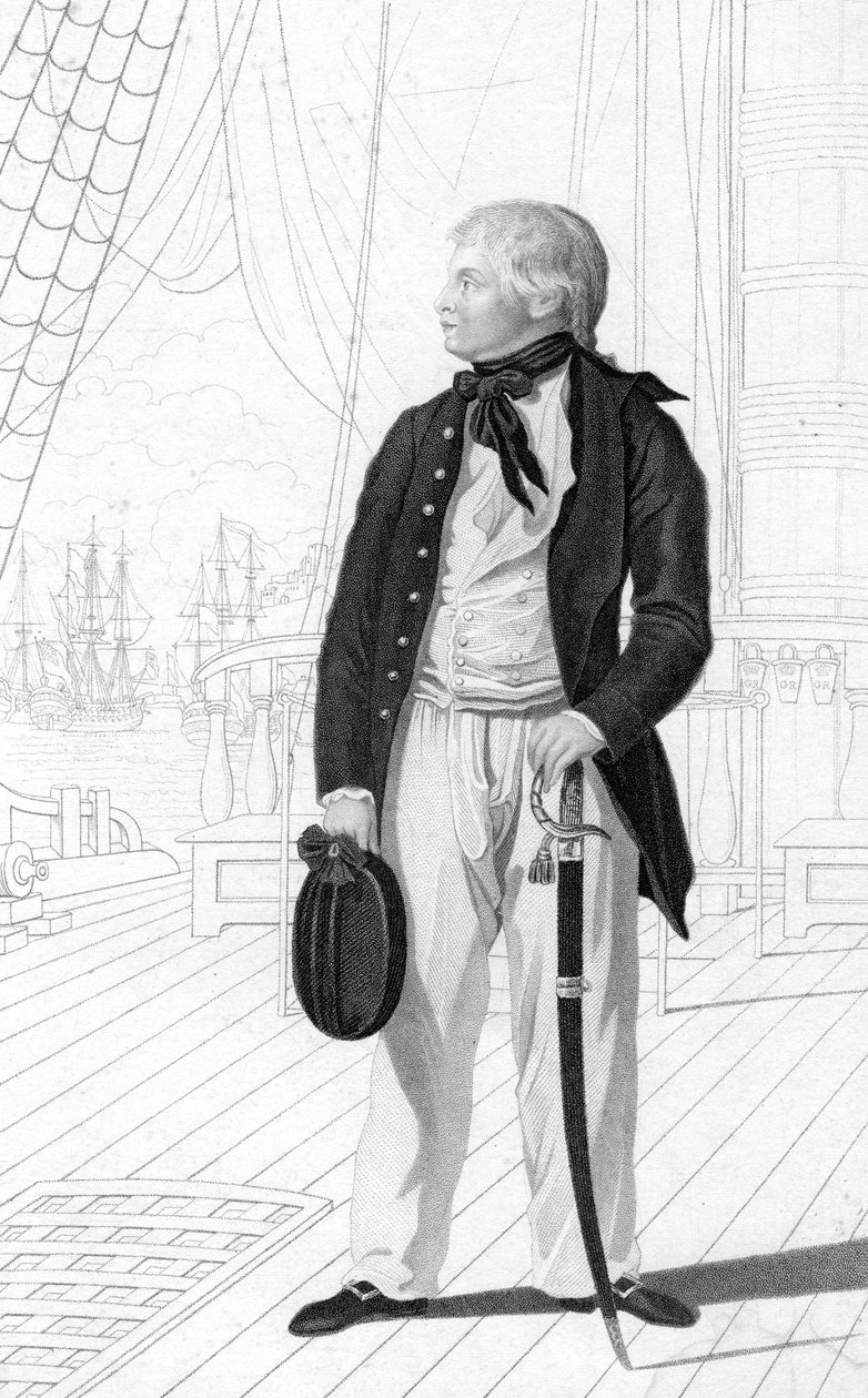 Prinssi William Henry välimiehenä Prince George -aluksella, 1831. tekijältä R. Page