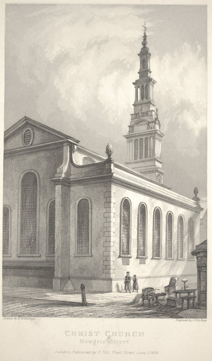 Christ Church, Newgate Street tekijältä R. W. Billings