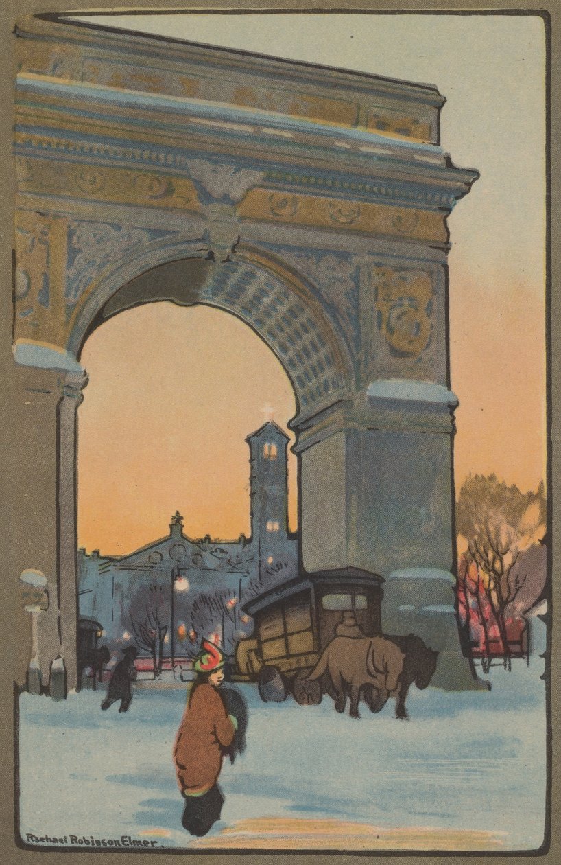 Washington Arch Winter Twilightissa, 1914. tekijältä Rachael Robinson Elmer