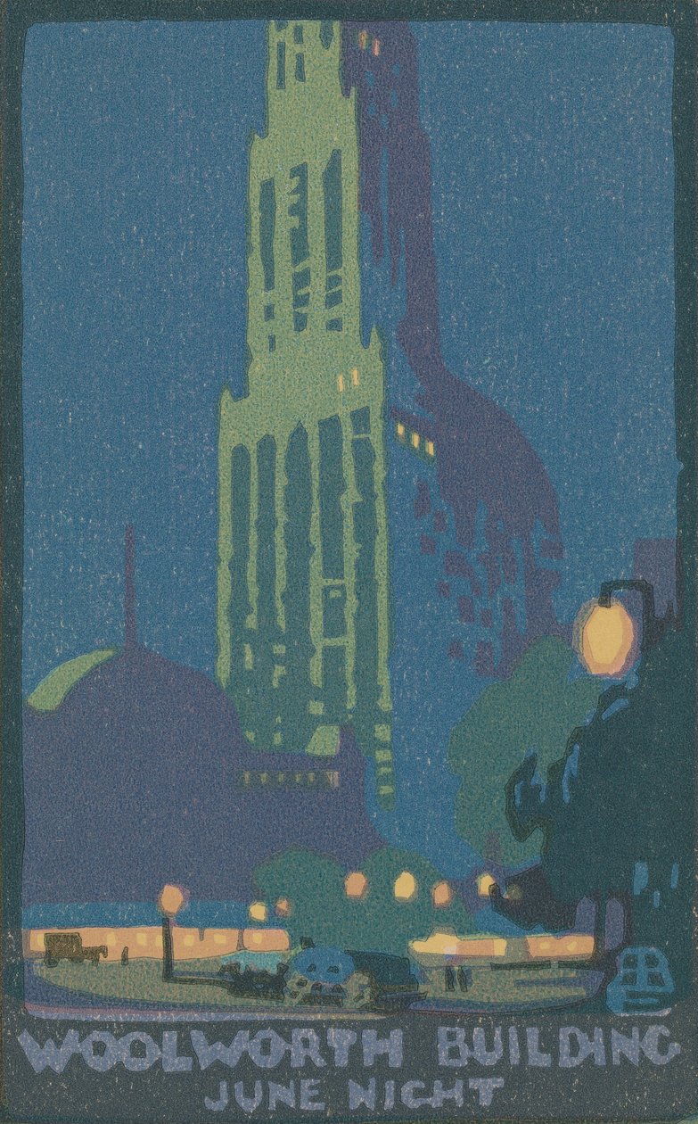 Woolworth Building Kesäkuun yö, 1916. tekijältä Rachael Robinson Elmer