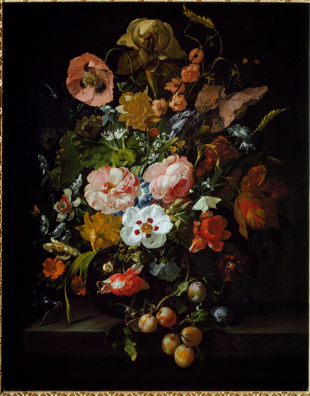 Asetelma (öljy kankaalle tekijältä Rachel Ruysch