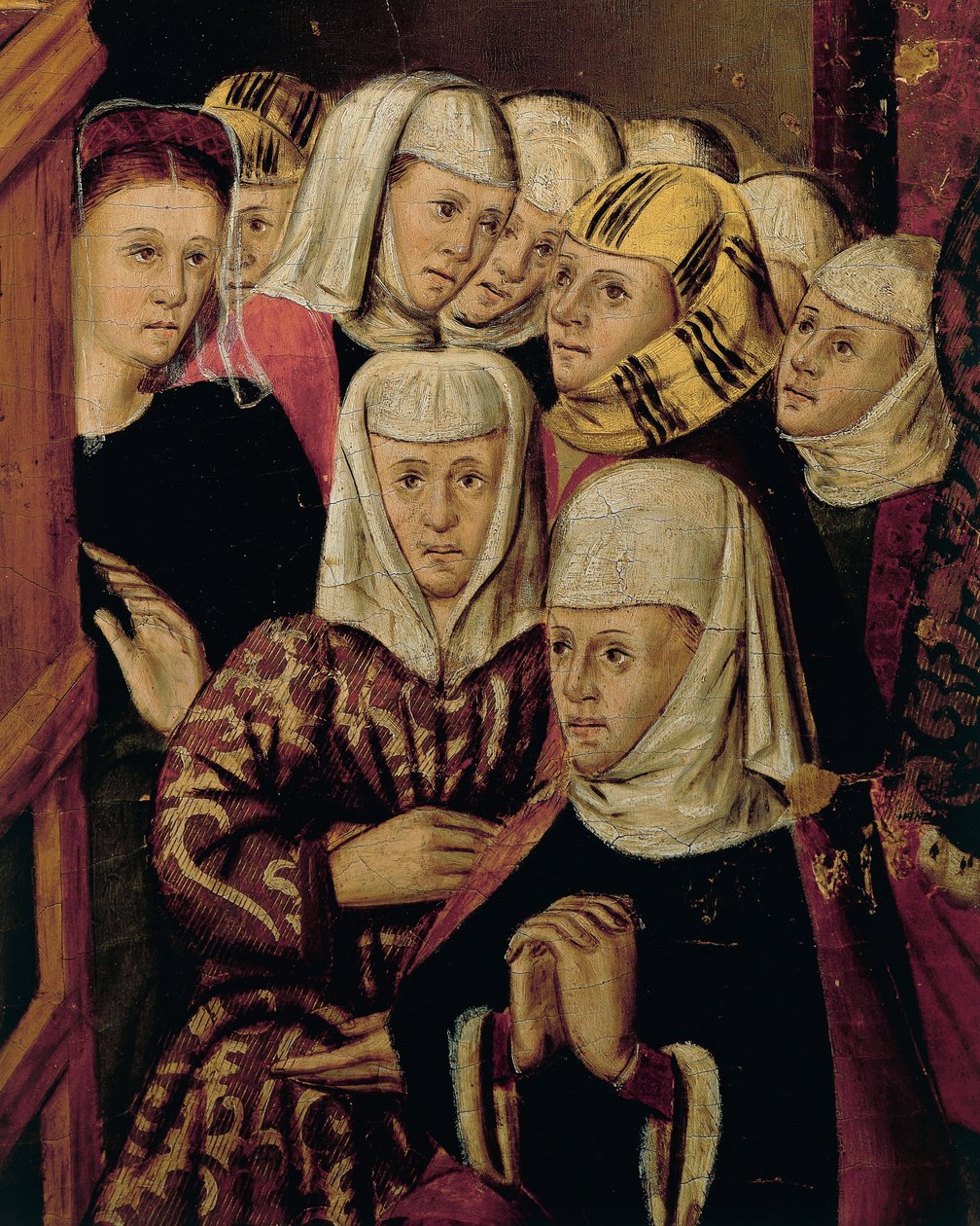 Saarnaa, yksityiskohta San Bernardinon alttaritaulusta, Joan Figuera ja Tomas Rafael (toimii 1500-luvun jälkipuoliskolla), tempera taulussa, 399x253 cm. Yksityiskohta. tekijältä Rafael & Figuera Joan (active c.1454 1477) Tomas