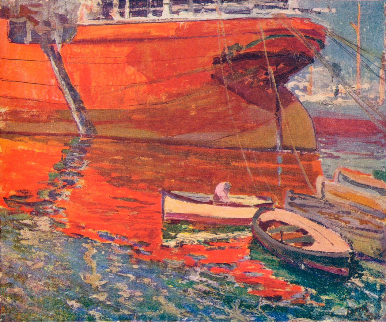 Punainen laiva, Barcelona, 1915 tekijältä Rafael Forns y Romans