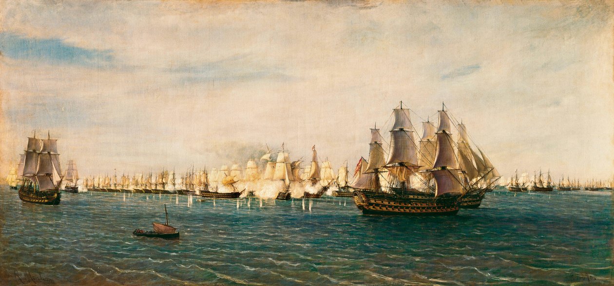 Trafalgarin taistelu 21. lokakuuta 1805 tekijältä Rafael Monleon y Torres