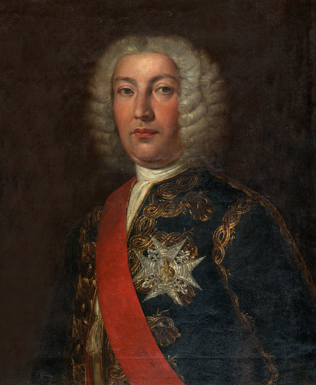 Espanjalainen: Juan José Navarro de Viana y Búfalo (1687-1772) Marqués de la Victoria, Capitán General de la Real Armada Espanjalaisen amiraali José Navarron muotokuva. tekijältä Rafael Tejeo