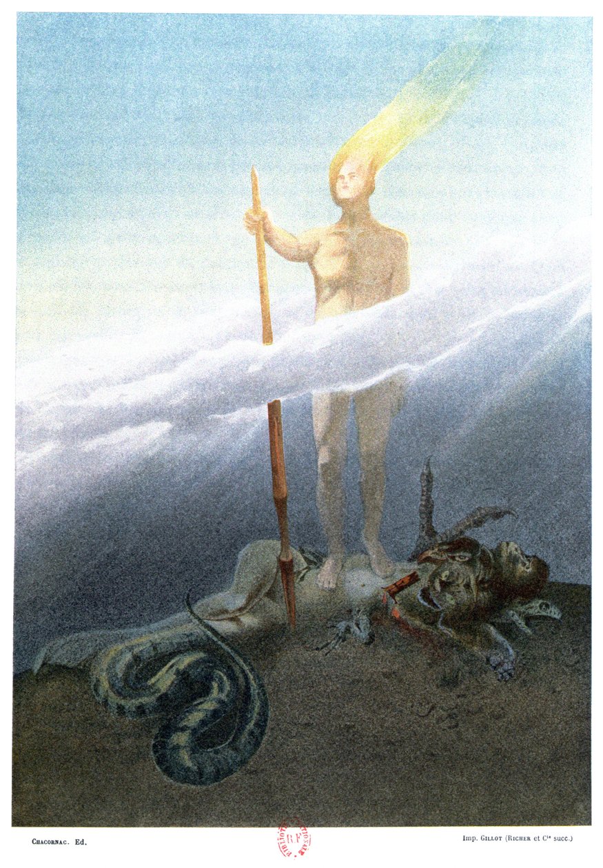 Absoluutio reinkarnaation kautta, kuvitus Charles d