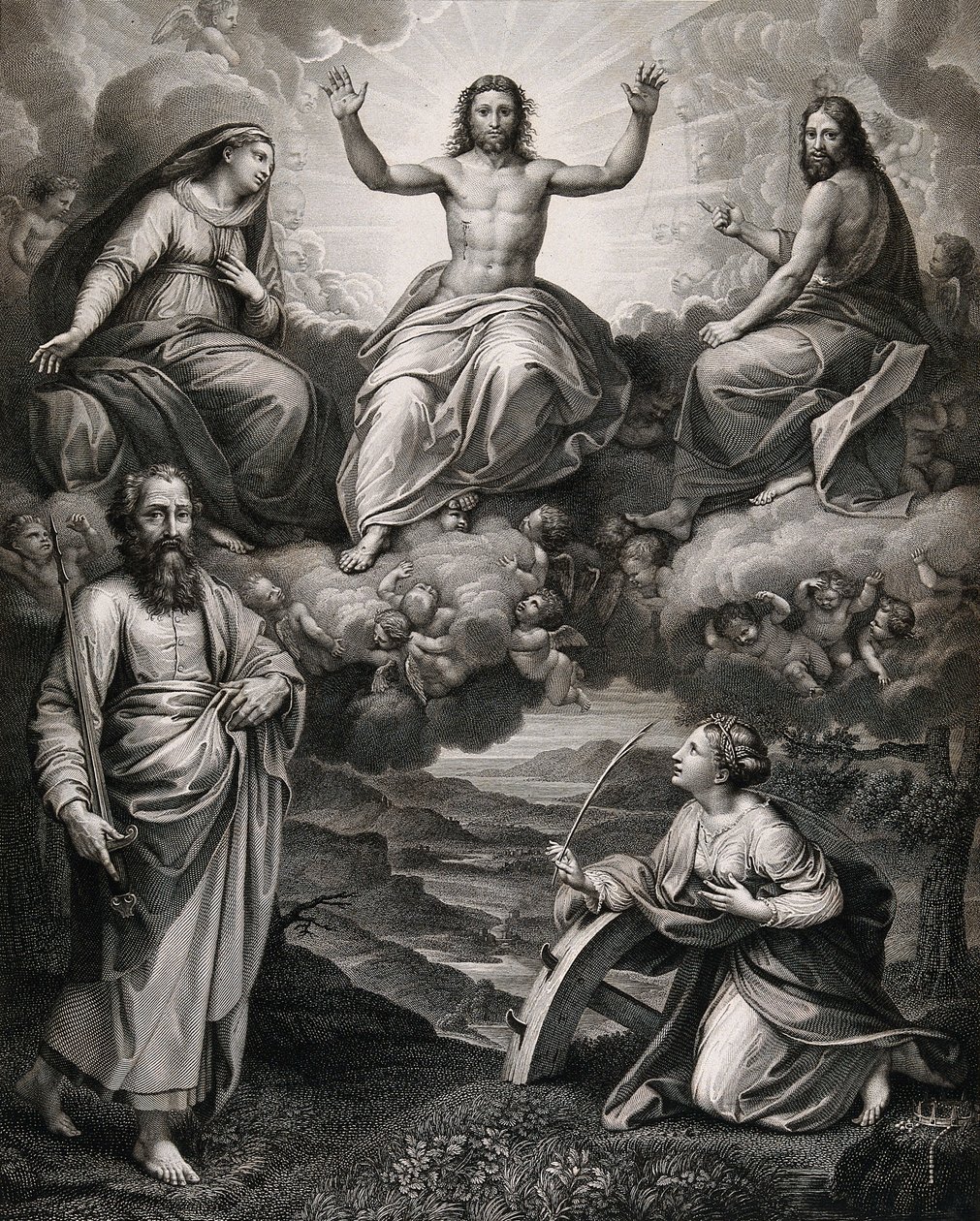 Kristus apostoli Paavalin kanssa tekijältä Raffaello Sanzio Raphael