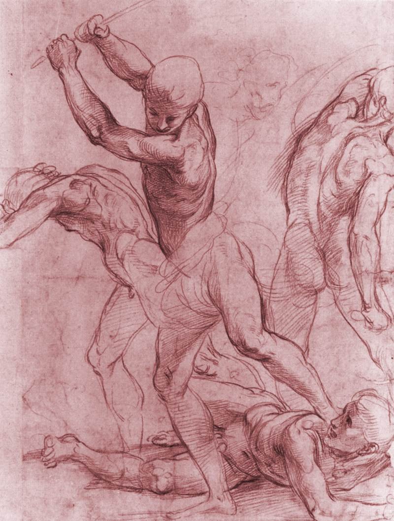 Taistelevat miehet tekijältä Raffaello Sanzio Raphael