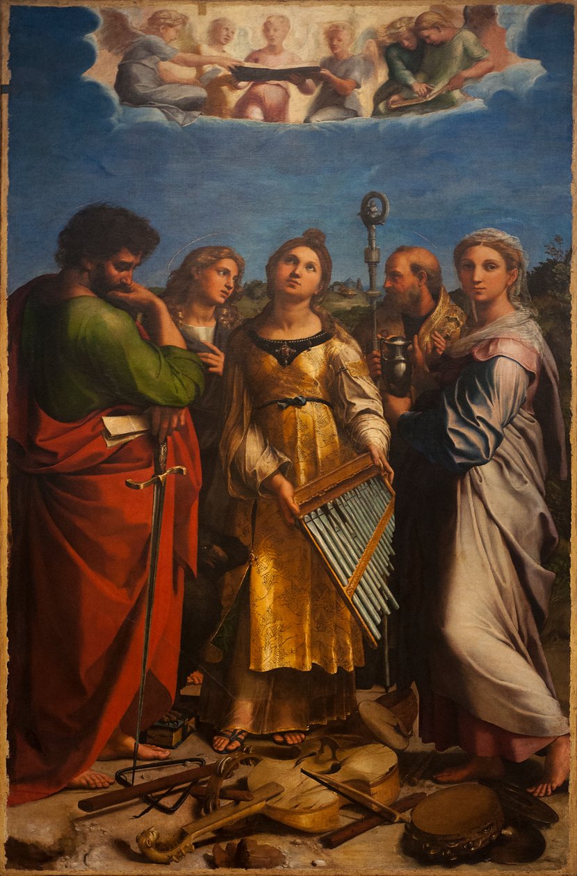 Heilige Cecilia tapasi Pauluksen tekijältä Raffaello Sanzio Raphael