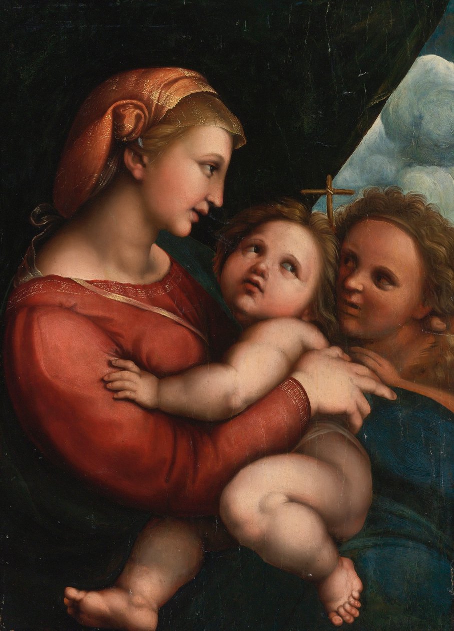 Madonna ja lapsi vauva Saint Johnin kanssa tekijältä Raffaello Sanzio Raphael